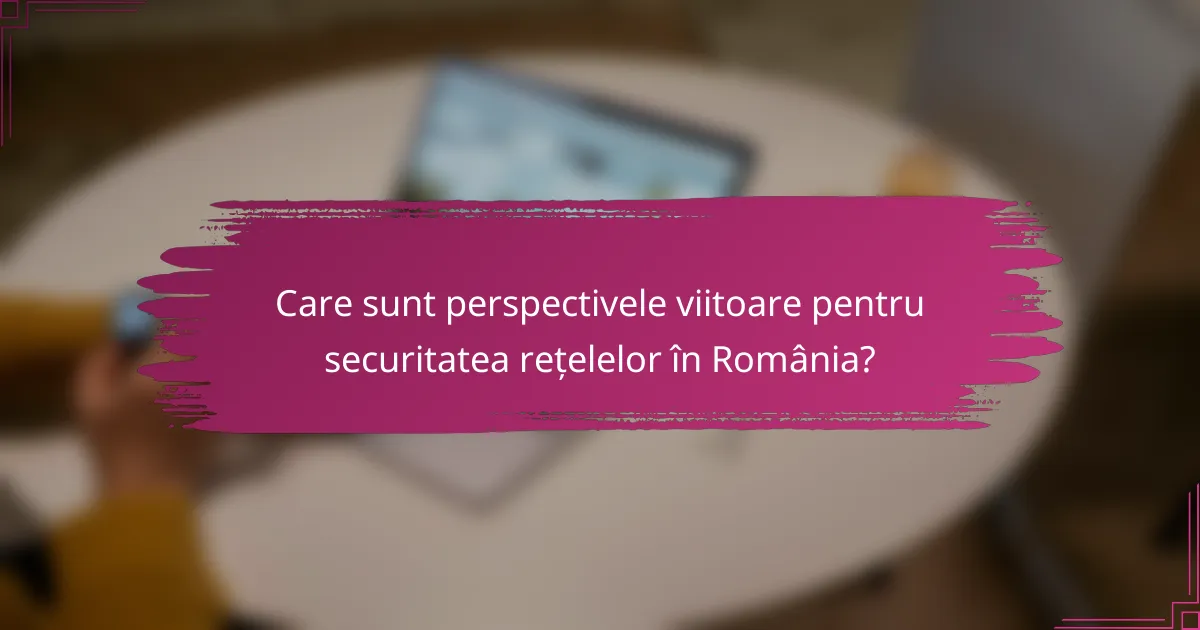 Care sunt perspectivele viitoare pentru securitatea rețelelor în România?