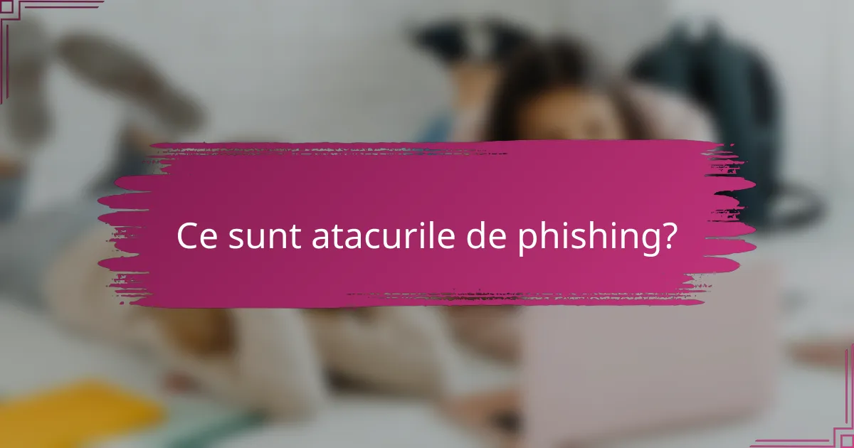 Ce sunt atacurile de phishing?