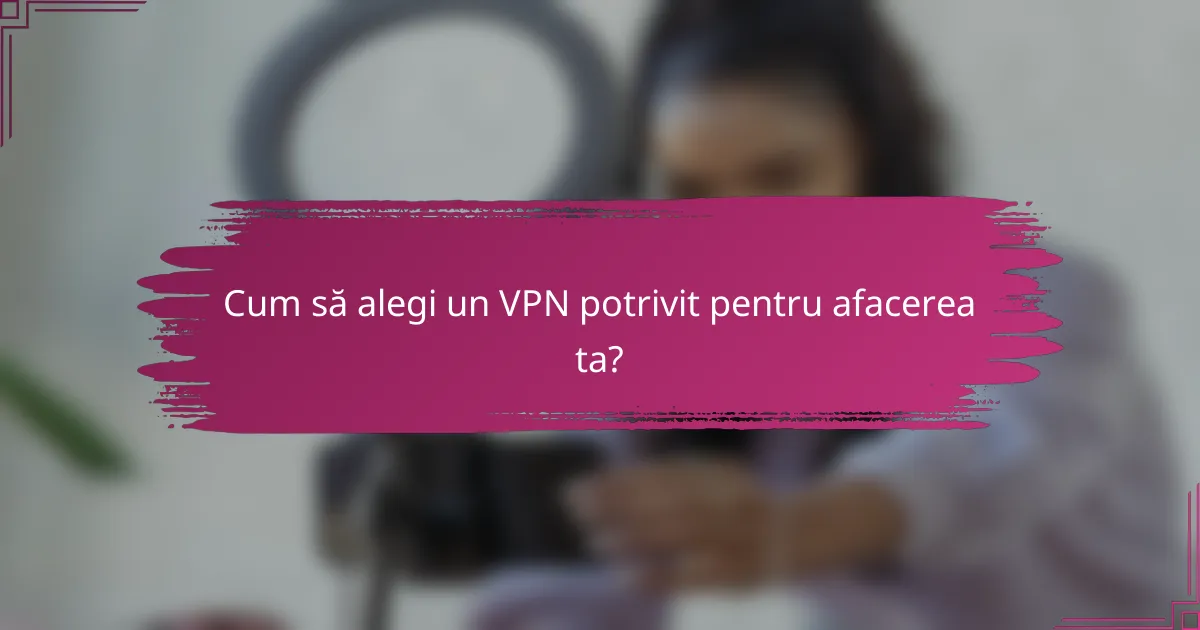 Cum să alegi un VPN potrivit pentru afacerea ta?