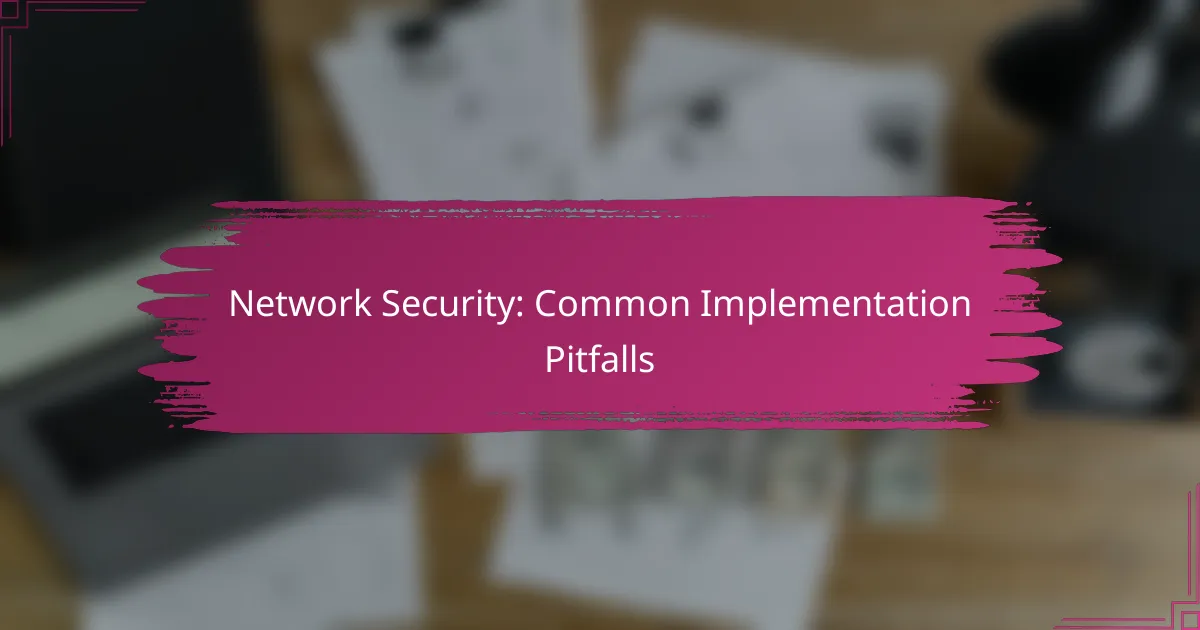 Securitatea rețelei: capcane comune în implementare