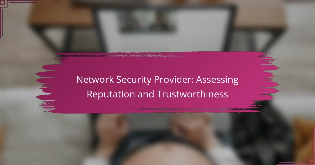 Furnizor de Securitate a Rețelei: Evaluarea Reputației și Încrederii